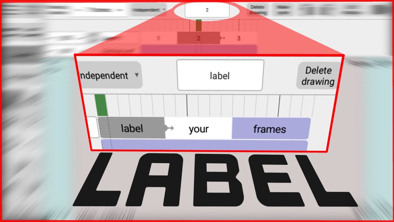 Roughanimator frame label feature
