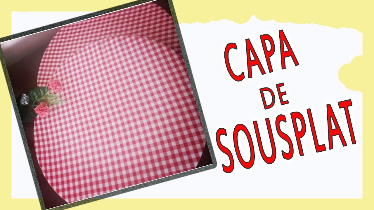 Capa de sousplat com tecido oxford