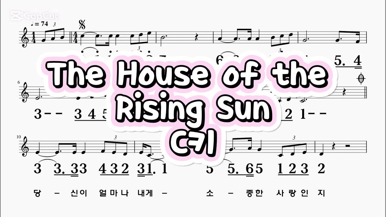 The House of the Rising Sun C키 하모니카 악보