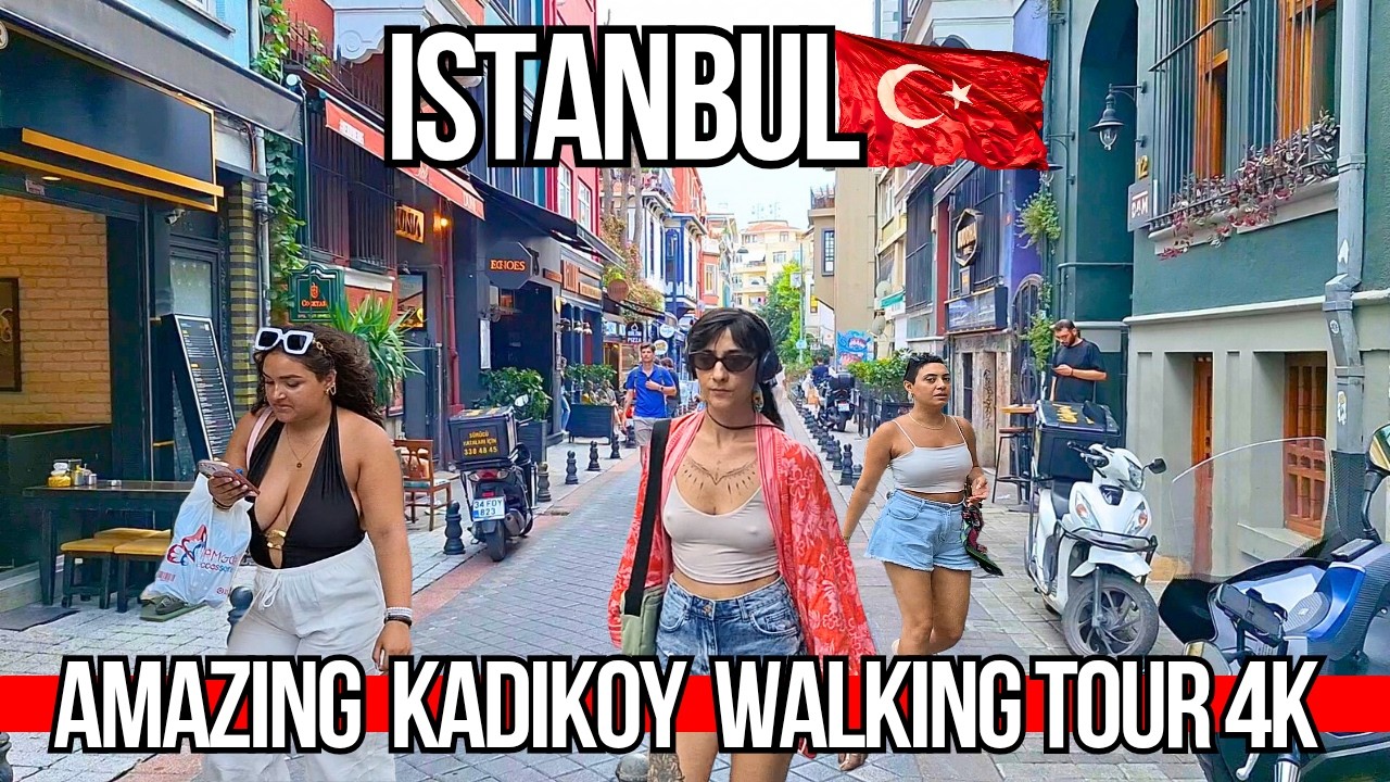 🇹🇷 Istanbul 4K Walking Tour 2025 | Explore Kadikoy, Moda  & Bahariye | Famous Cafes, Bars & Shops
