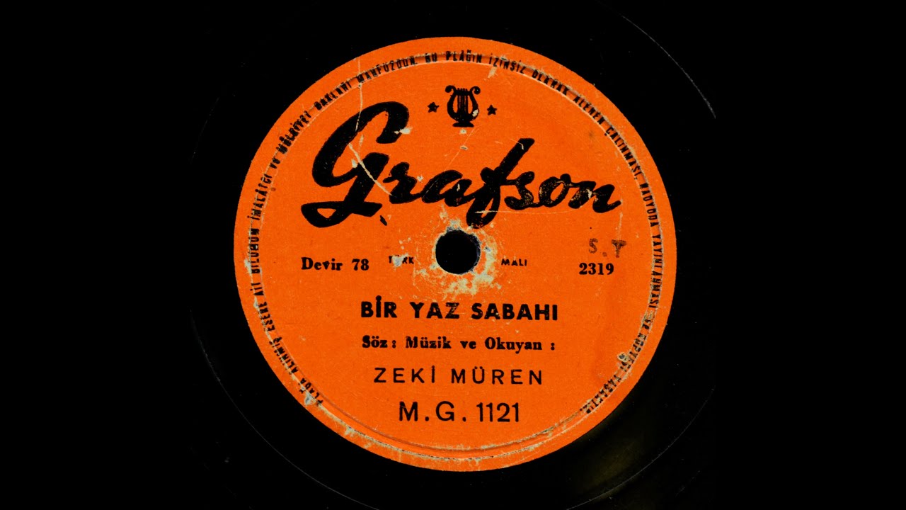 Zeki Müren -  Bir yaz sabahı - GERÇEK TAŞ PLAK KAYDI