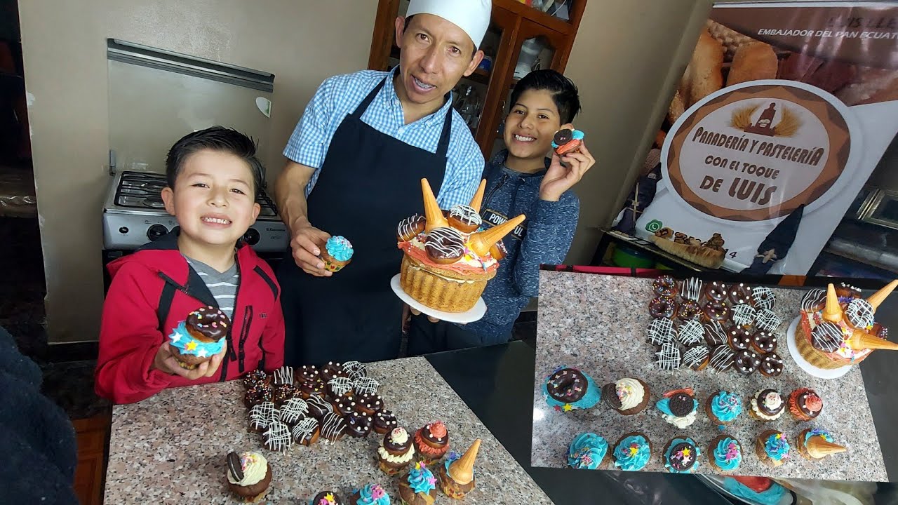 Cup Cakes y mini Donas ricas y Fáciles para festejar el día del Niño Ecuador (con el toque de Luis)