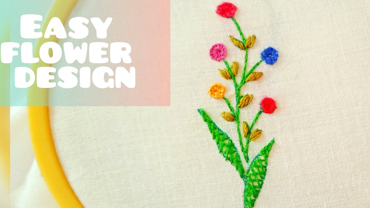Amazing flower design  embroidery #embroidery #handembroidery #stitchwork #embroiderystitches #art
