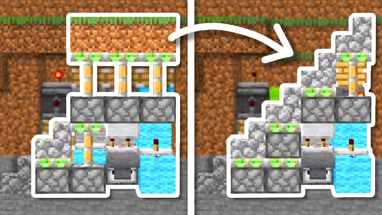 Tiny Minecraft Hidden Staircase to Hide your Base! 1.16+