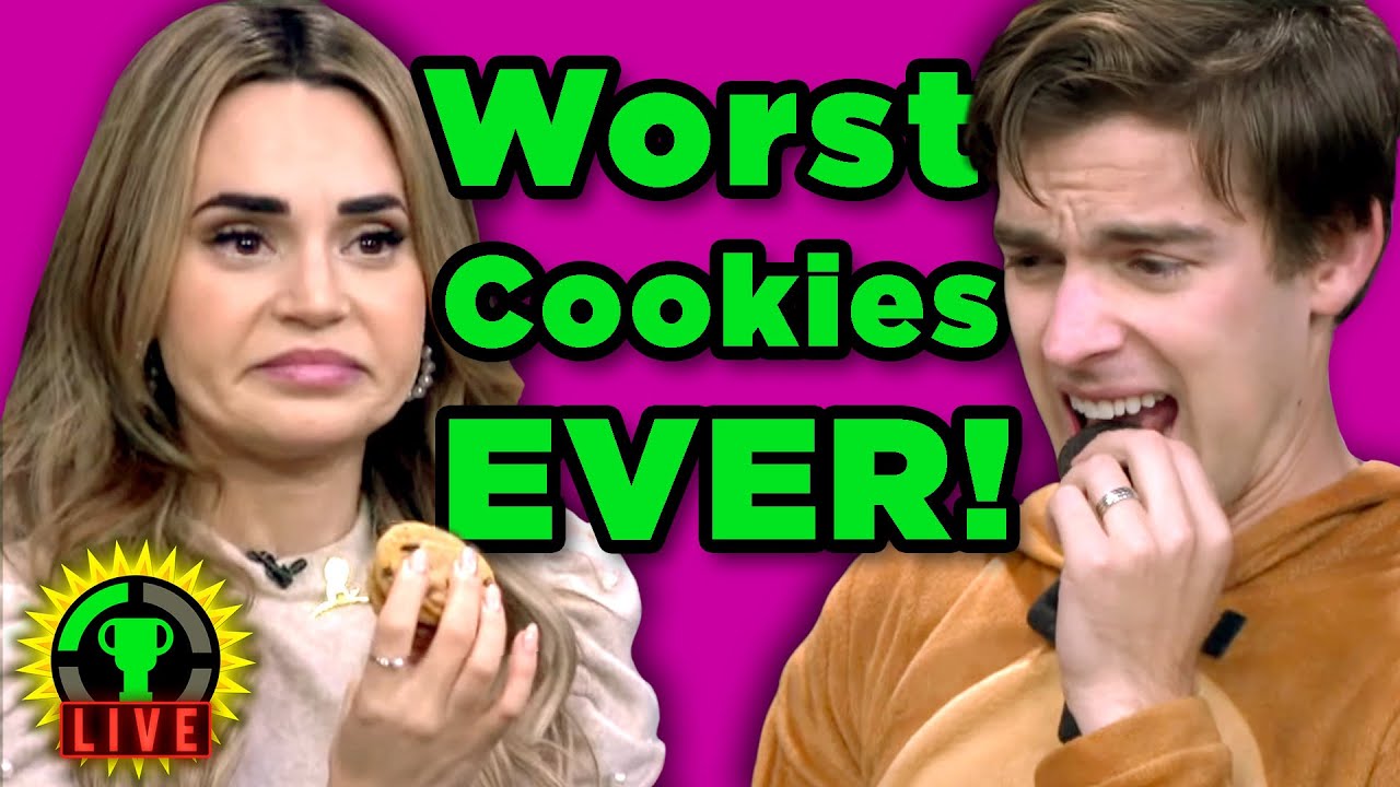 GROSS Cookie Jenga Challenge w/ Rosanna Pansino & Husky! (St. Jude Charity Livestream)
