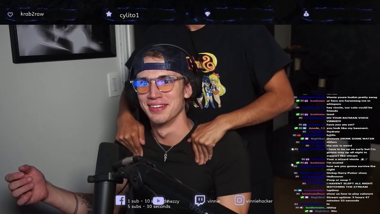 Vinnie Hacker Twitch Stream - 27th June 2021 Part 1 - SUBATHON W SAUL AND CODY