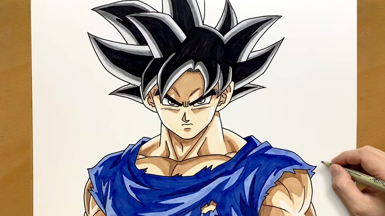 Научитесь рисовать Гоку в режиме Ультра Инстинкта – Dragon Ball Super.