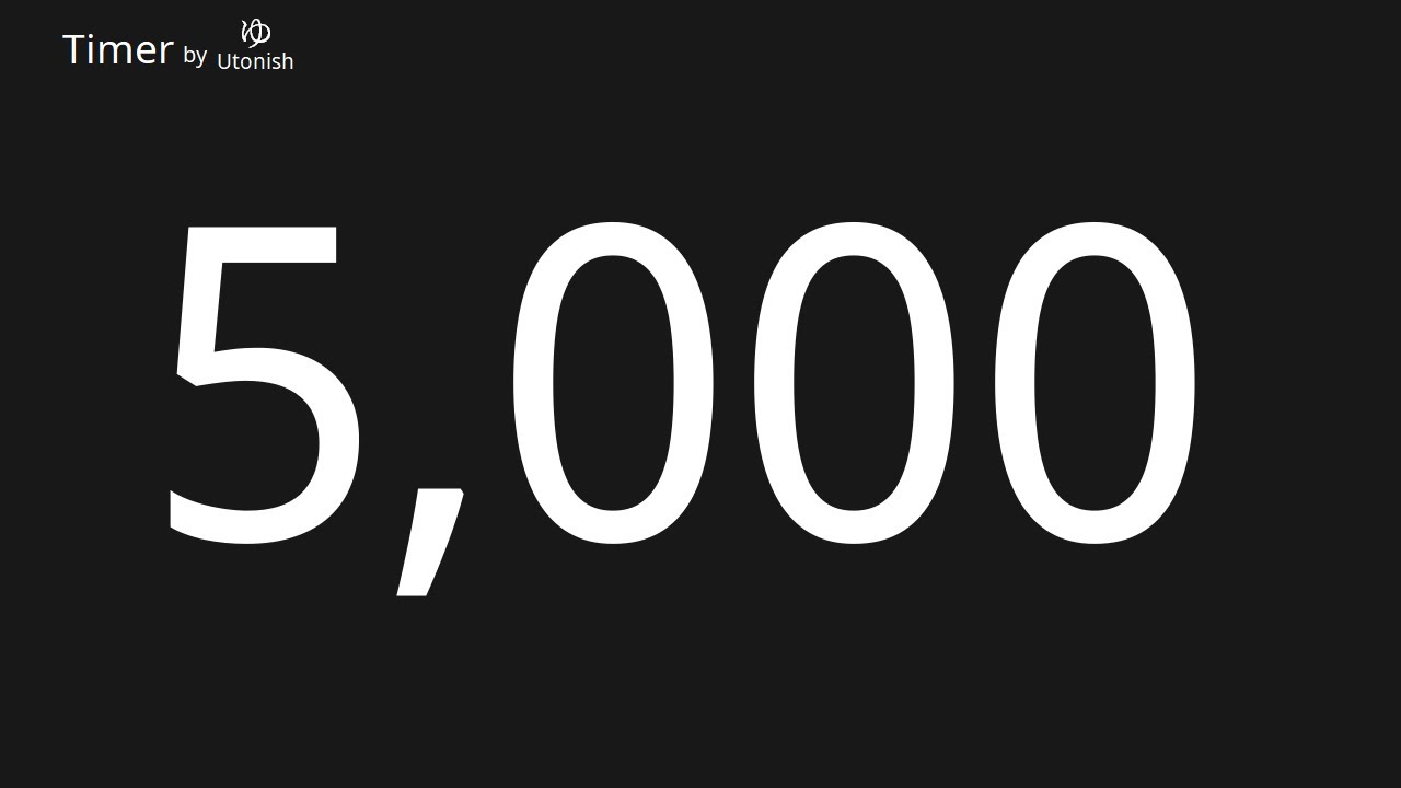 5000 Second Countdown Timer