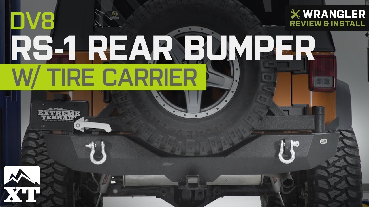 Jeep Wrangler JK DV8 RS-1 Rear Bumper w/ Tire Carrier & Tapered Bearing (2007-2018) Review & Install