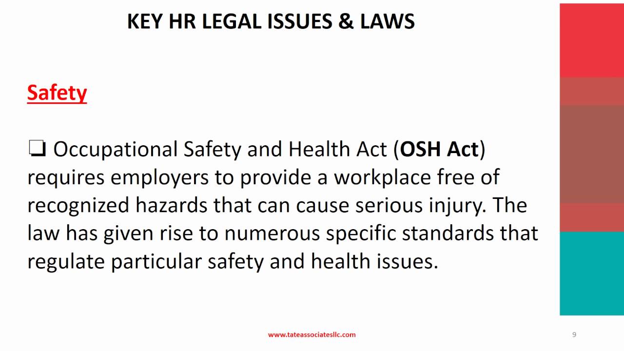 HR Legal Issues & Acts You Should Know - Melva Tate
