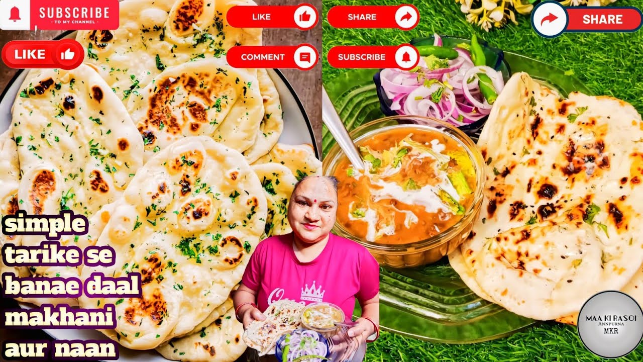 💗Perfect Dinner Combo: मखमली दाल मखनी और तवा नान रेसिपी | | simple recipe naan❤️