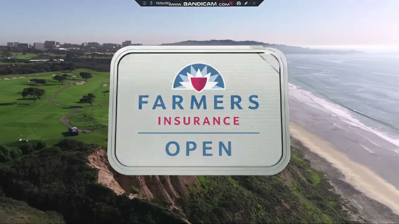 Вступительная заставка к турниру PGA Tour Golf на канале SSPN: Farmers Insurance Open, второй раунд.