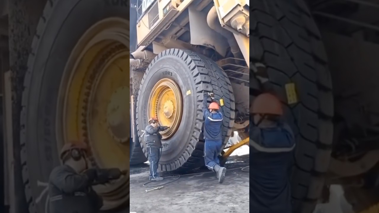 How to Repair a puncture in a big tyre | World biggest tyre company | 