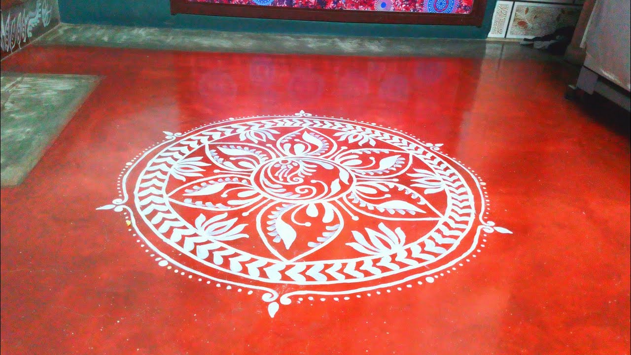 Creative alpona design for all festival special/Puja special alpona design #alpona #trending #viral