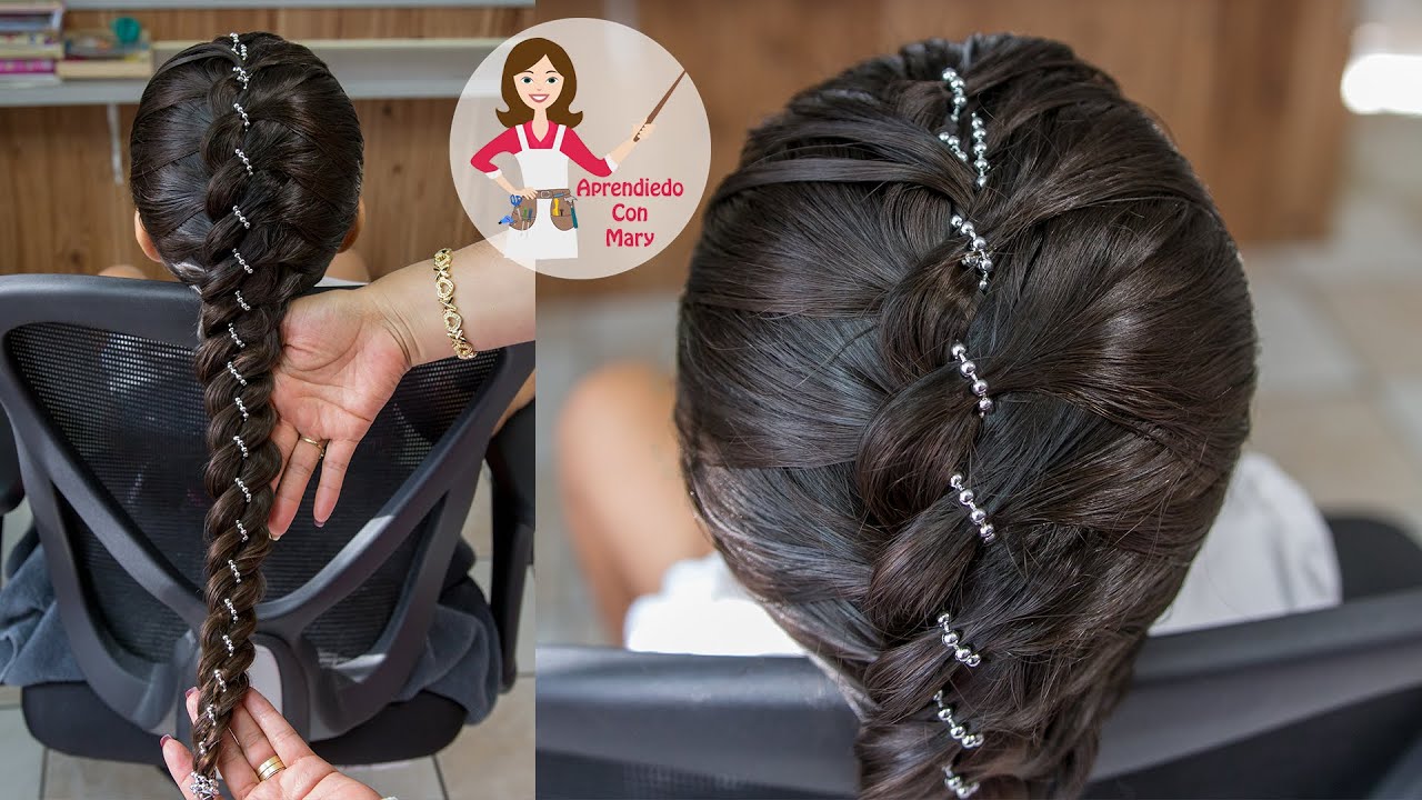 TRENZA ELEGANTE CON PERLA DECORATIVA - FACIL