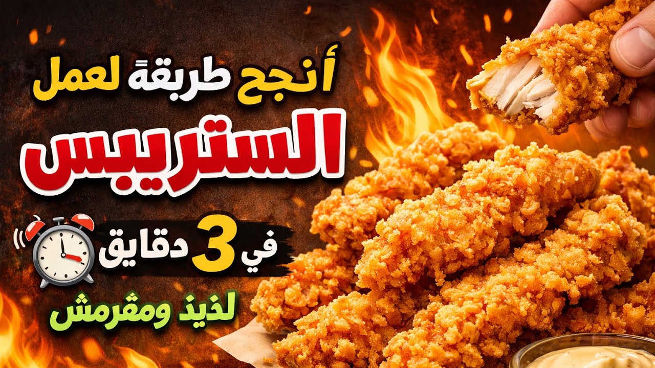 الاستريبس الذهبية المقرمشة ✨ وصفة سريعة ومضمونة 100‎% 