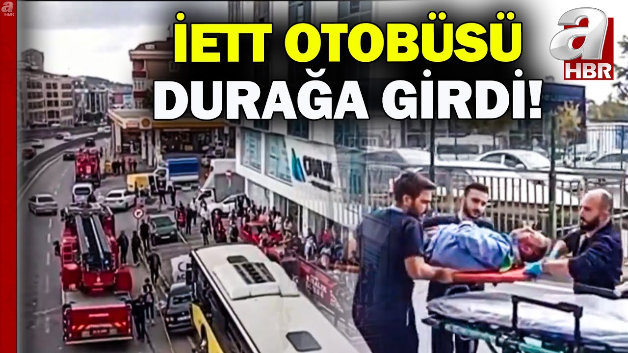 İETT otobüsü durağa girdi! Yaralılar var... | A Haber