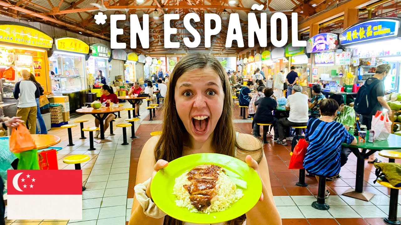 GRINGOS PROBANDO COMIDA CALLEJERA DE SINGAPUR (en espa&ntilde;ol)