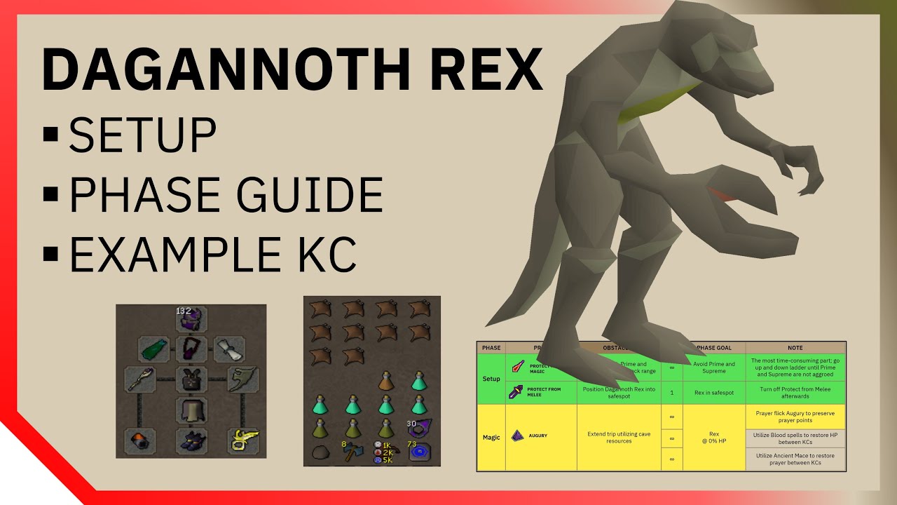 Dagannoth Rex 🪸 Bossing Guide 📒 OSRS Old School RuneScape