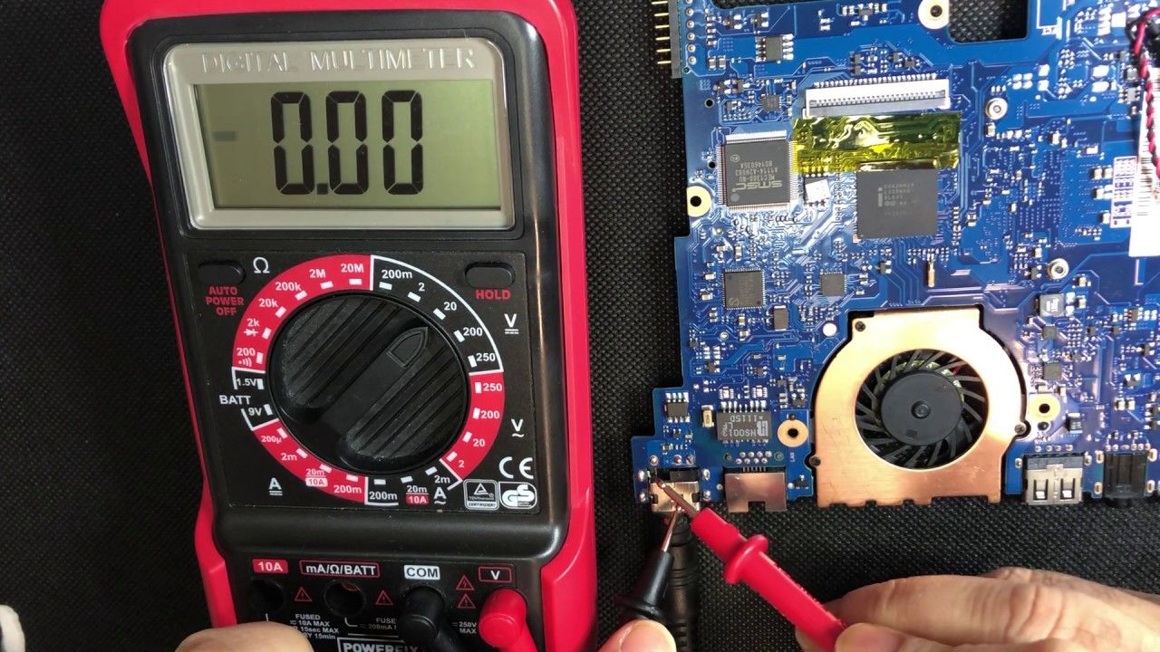 Comment tester un connecteur de charge ou d'alimentation d'un pc portable