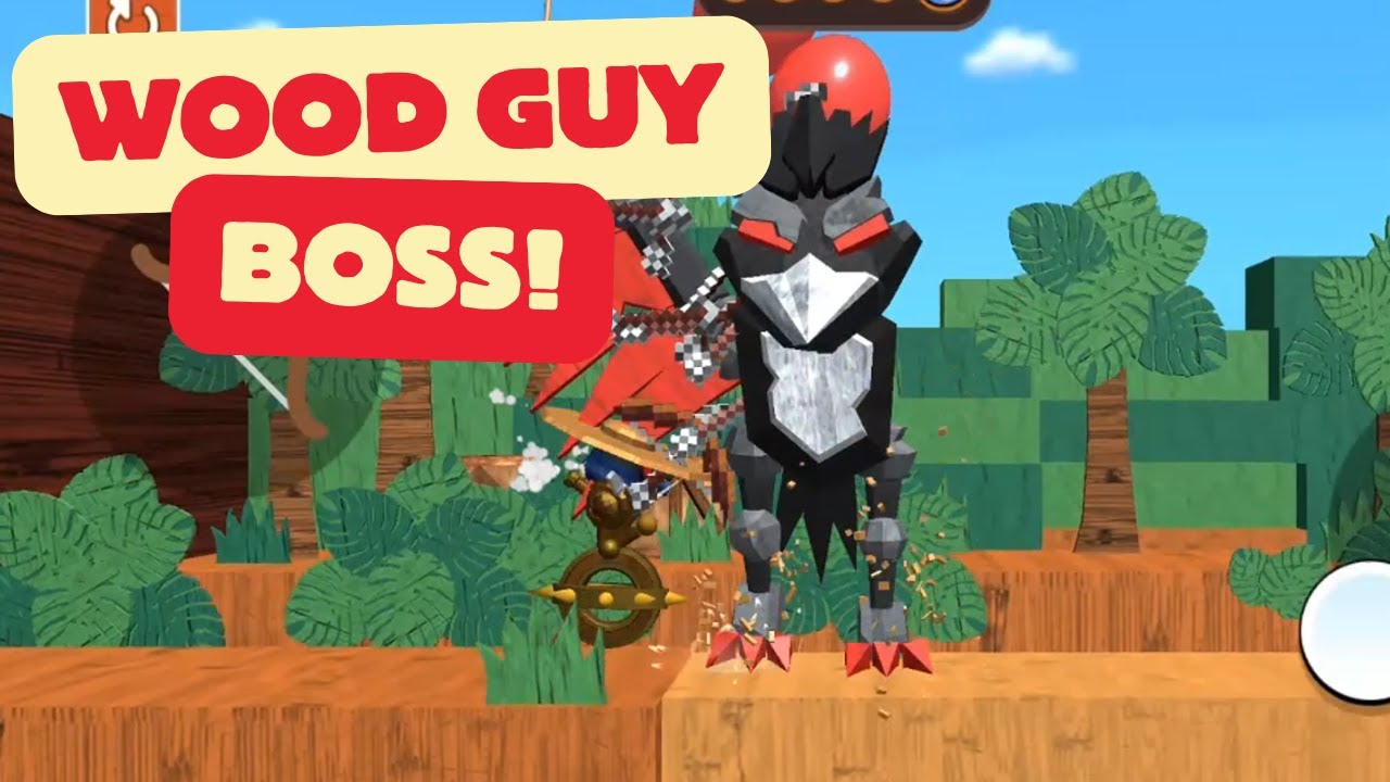 Intense Fight! Wood Guy Battles Giant Boss 🔥