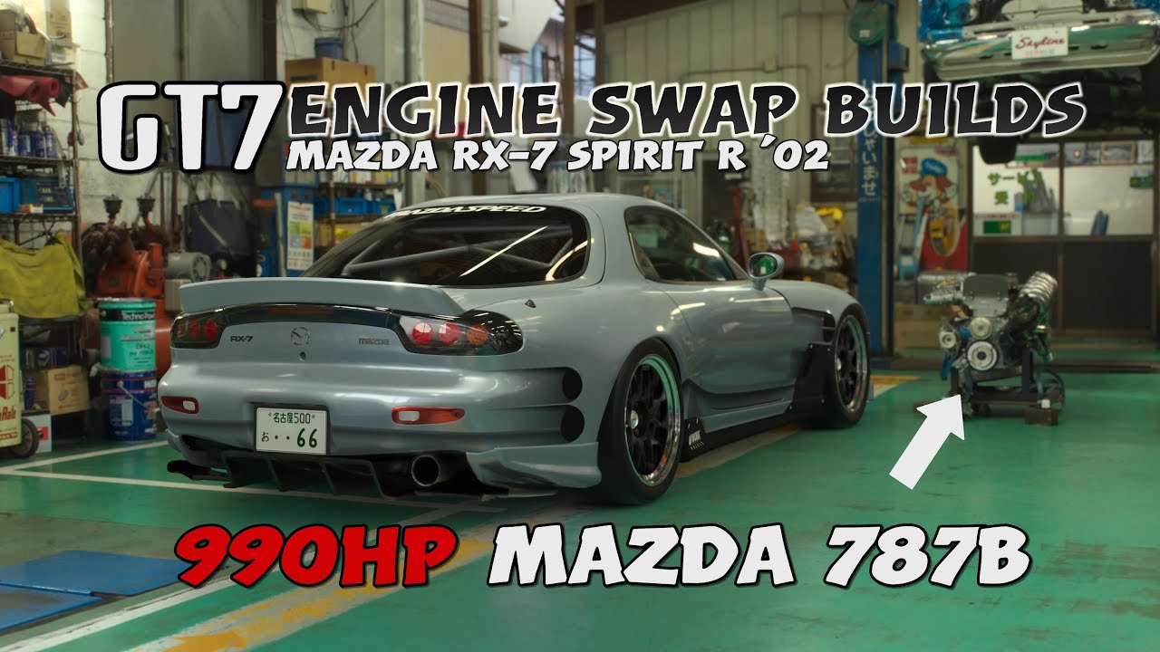 GT7 Engine Swap: Mazda RX-7 (FD) Spirit R &rsquo;02 with 787B Rotary | Update 1.63