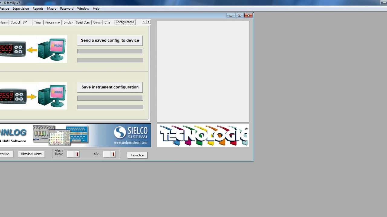 How to Send a saved configuration to device (ASCON TECNOLOGIC) Winlog Software