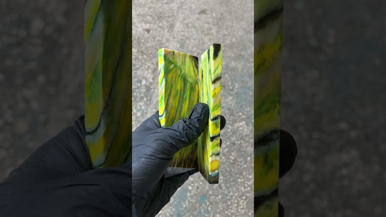 Mammoth tooth pair scales stabilized for knifehandl gungrip and handmade T762