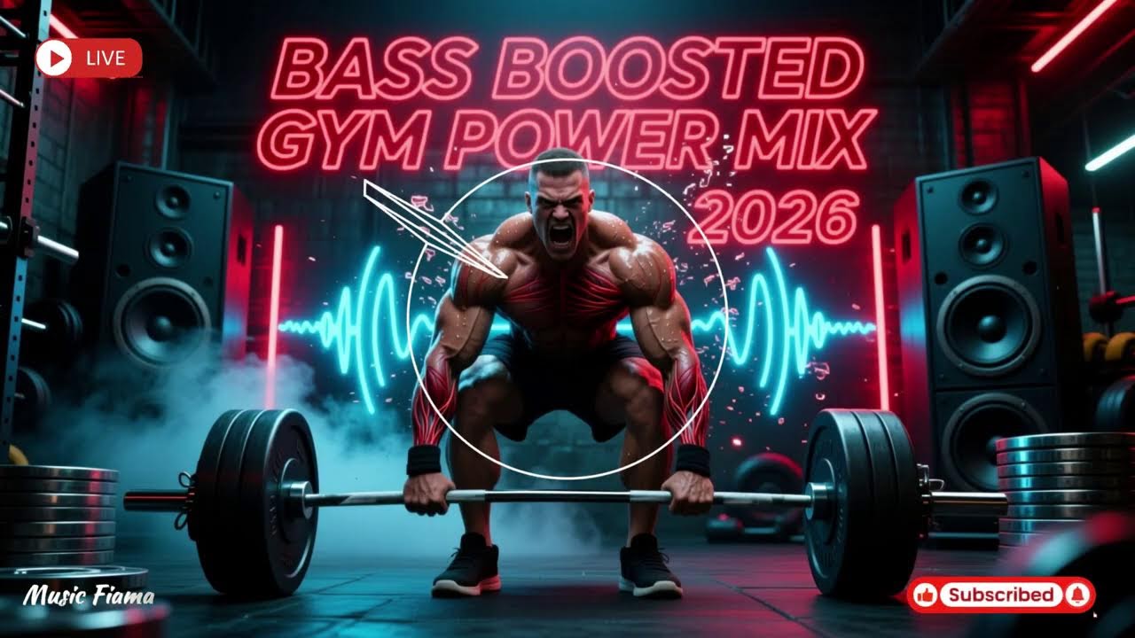 FITNESS WORKOUT MUSIC 💪 Bass Boosted Gym Power Mix 2026 | Nonstop Hardstyle & EDM for Max Lifts