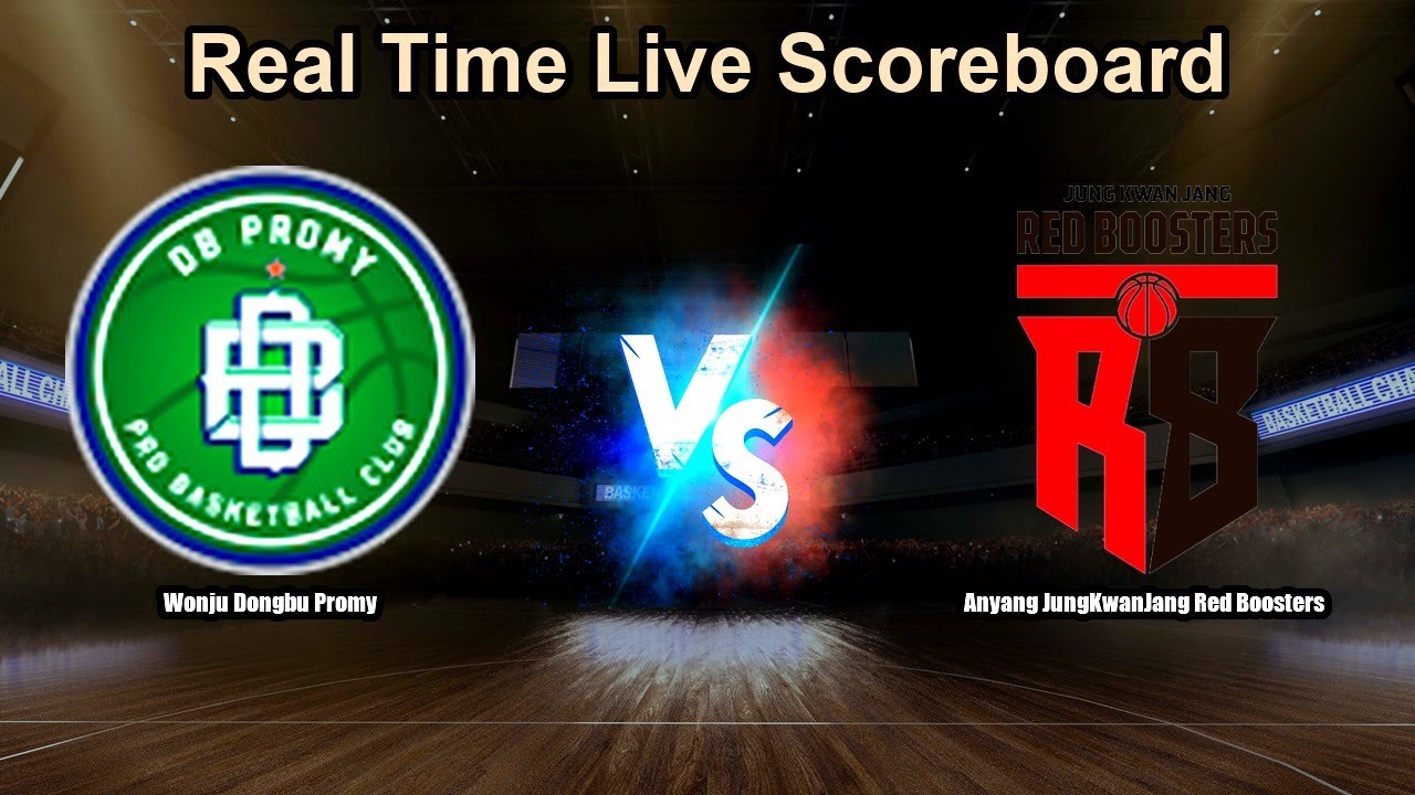 Wonju Dongbu Promy vs Anyang JungKwanJang Red Boosters Live Score