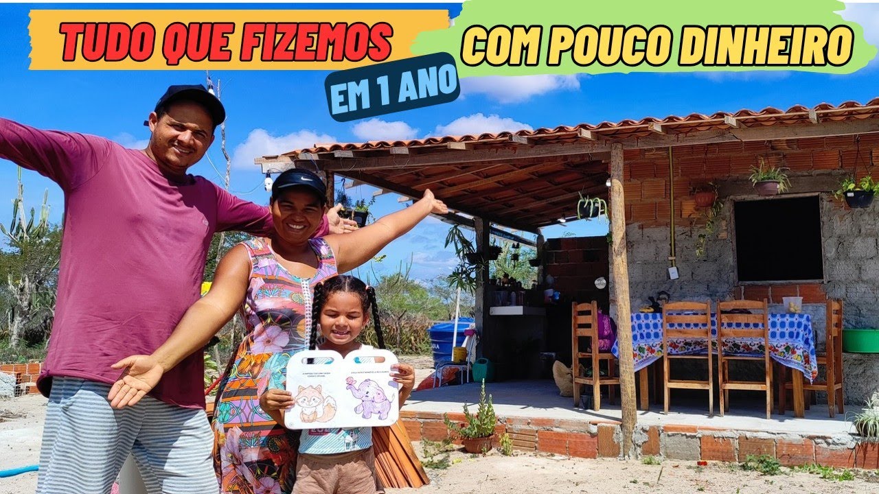 Há 1 ano atrás começamos um sitio do zero, veja como transformamos esse lugar sem dinheiro