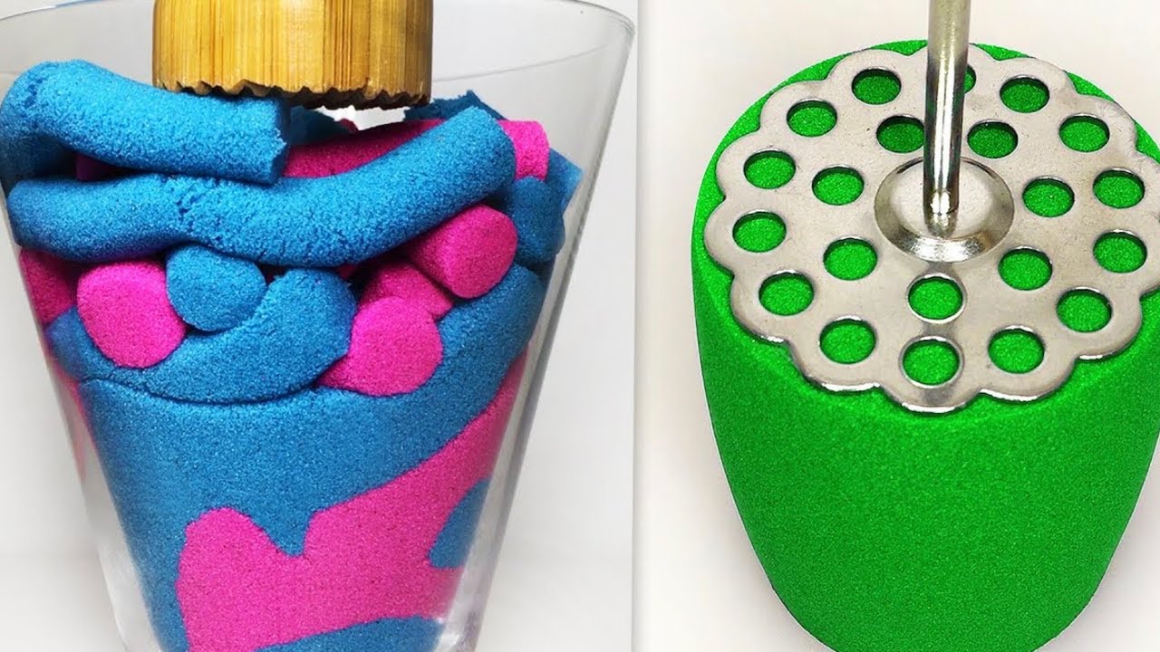 ASMR: Kinetic Sand NIGHT 🌙✨ Calming Cutting Sounds for Sleep 😴🧼
