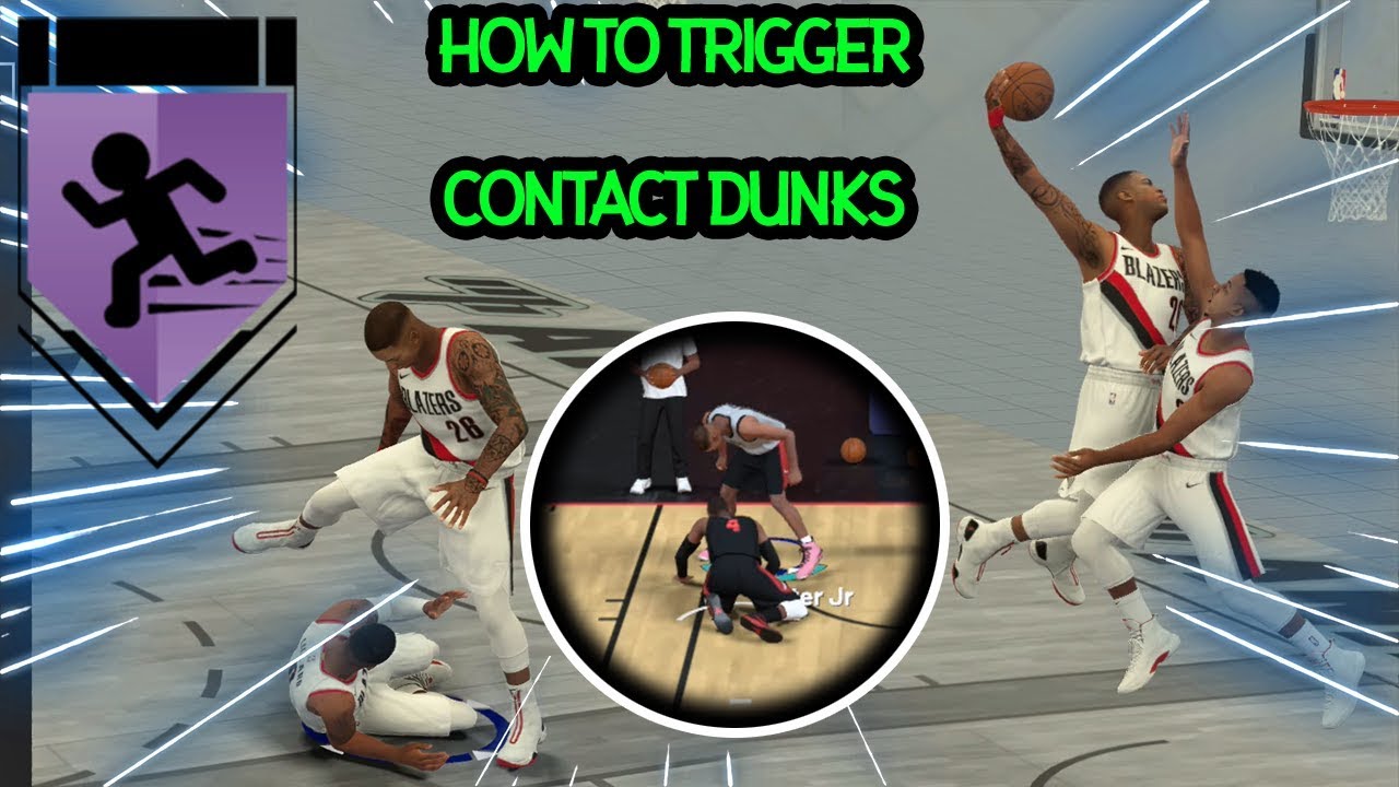 NBA 2K19- BEST DUNK PACKAGES TO TRIGGER CONTACT DUNK! RARE CONTACT DUNKS!TRIGGER CONTACT DUNKS