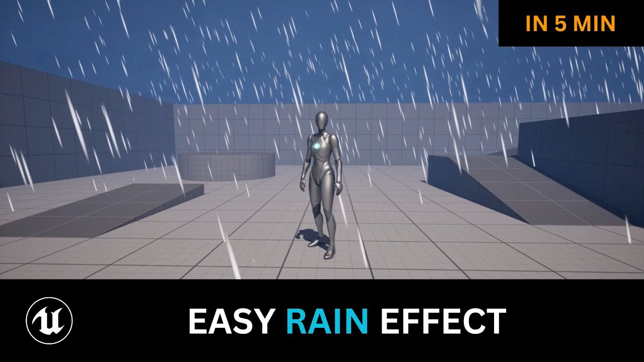 Создание дождя в Unreal Engine 5 с помощью Niagara — быстрый и простой урок