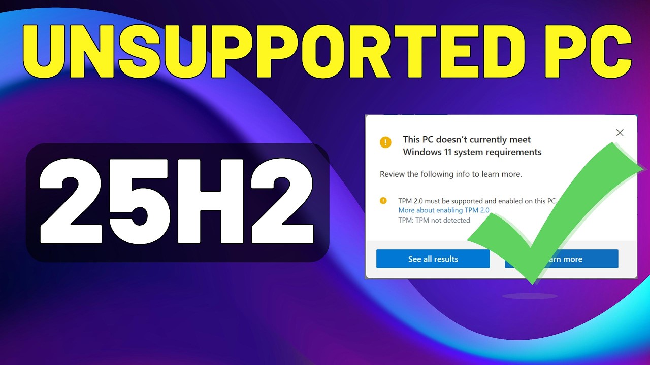 Windows 11 25H2: Чистая установка неподдерживаемого оборудования — ФИНАЛЬНАЯ ВЕРСИЯ
