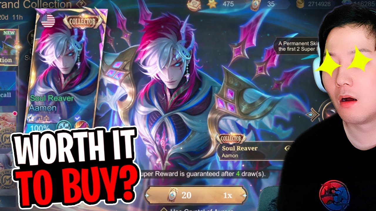 Сколько стоит новый облик Аамона Коллекционера &laquo;Похититель душ&raquo;? Геймплей и обзор | Mobile Legends