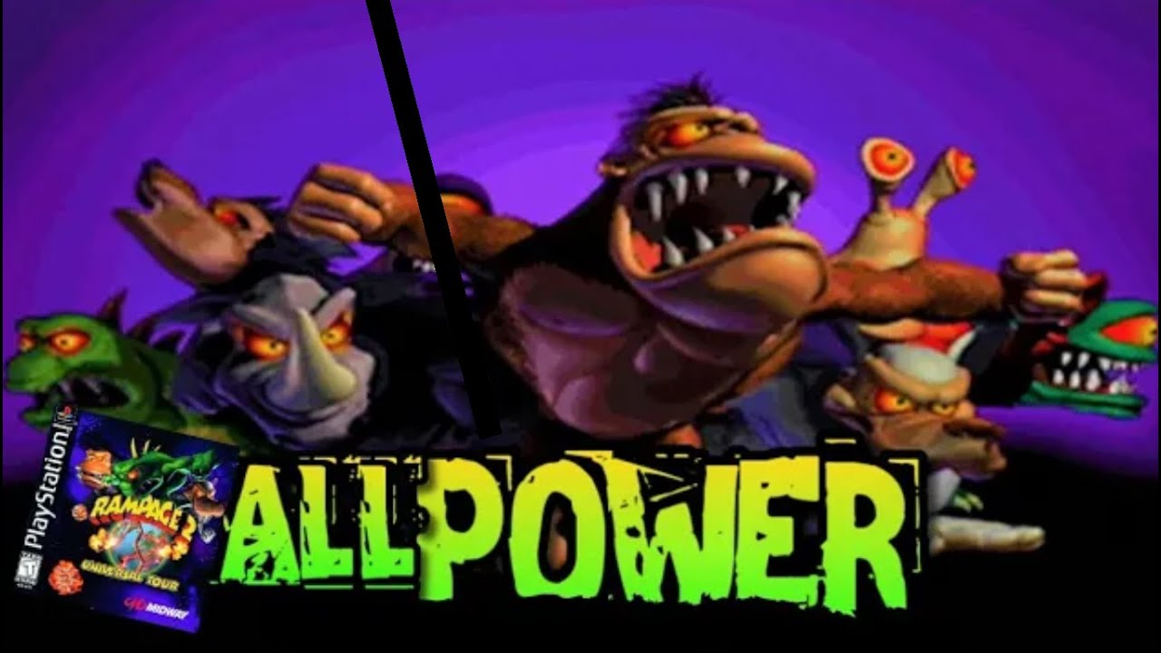 RAMPAGE 2 УНИВЕРСАЛЬНЫЙ ТУР | ВСЕ УНИЧТОЖИТЕЛЬ !! PS1 VIDEOGAME