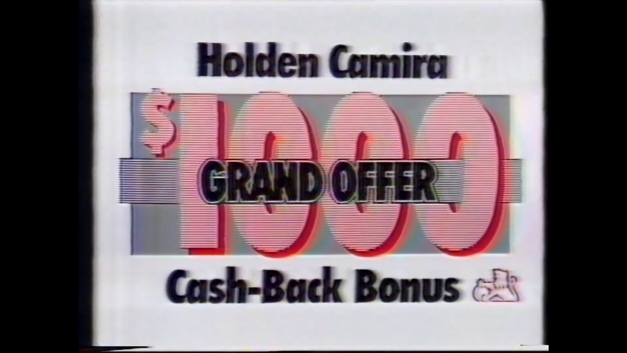 Holden Camira Cash Back Bonus - 1984 Australian TV Commercial
