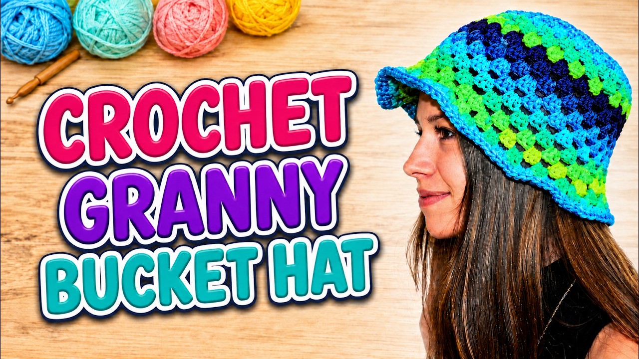 How to Crochet a Granny Bucket Hat for Beginners | How to Crochet a Hat