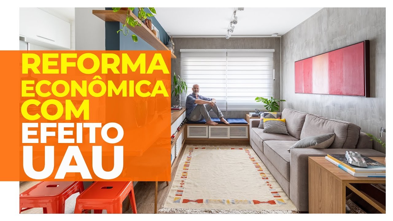 REFORMA ECONÔMICA EM MICRO APARTAMENTO - EFEITO DE CIMENTO QUEIMADO QUE VOCÊ PODE FAZER NA SUA CASA