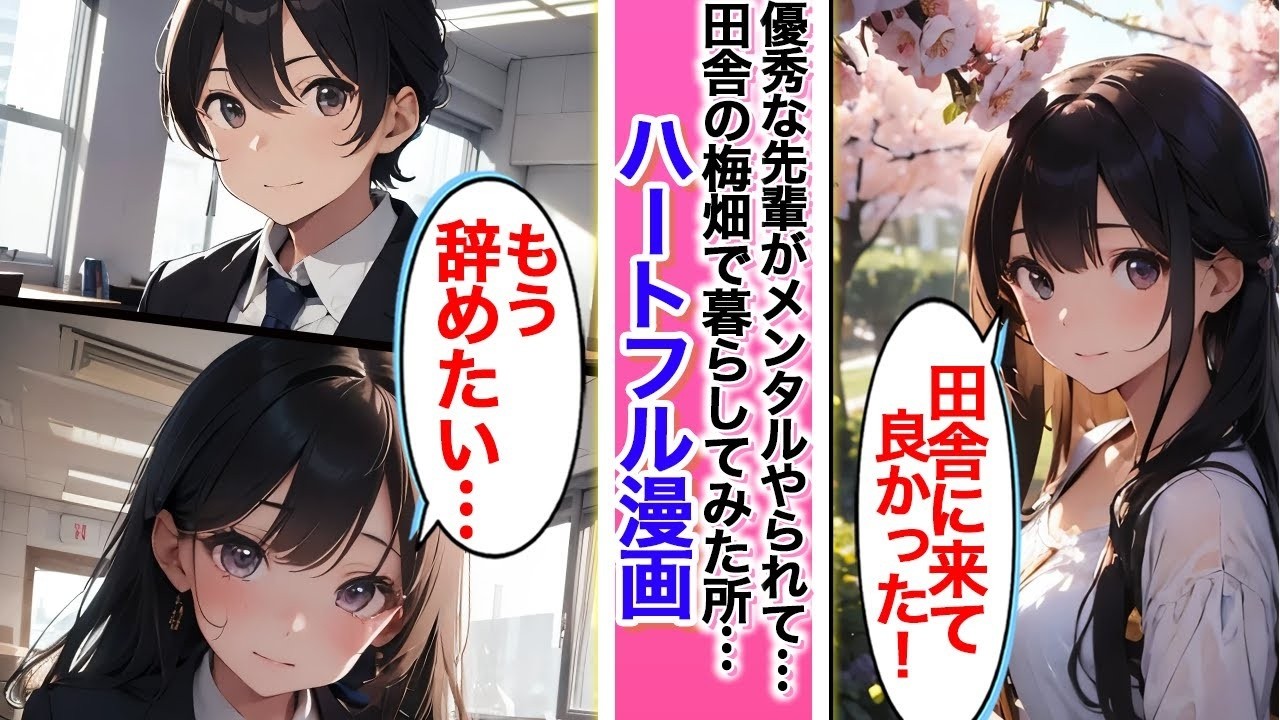 【ハートフル漫画】優秀な先輩がメンタルをやられてしまい、田舎暮らしを始めてみた所・・・【AI漫画】