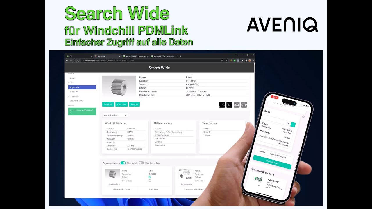 SearchWide f&uuml;r Windchill PDMLink - Einfacher und schneller Zugriff auf alle Daten
