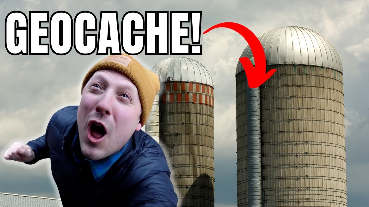 SUMMITING AN OLD FARM SILO FOR MY FINAL GEOCACHE OF 2023! 🌽