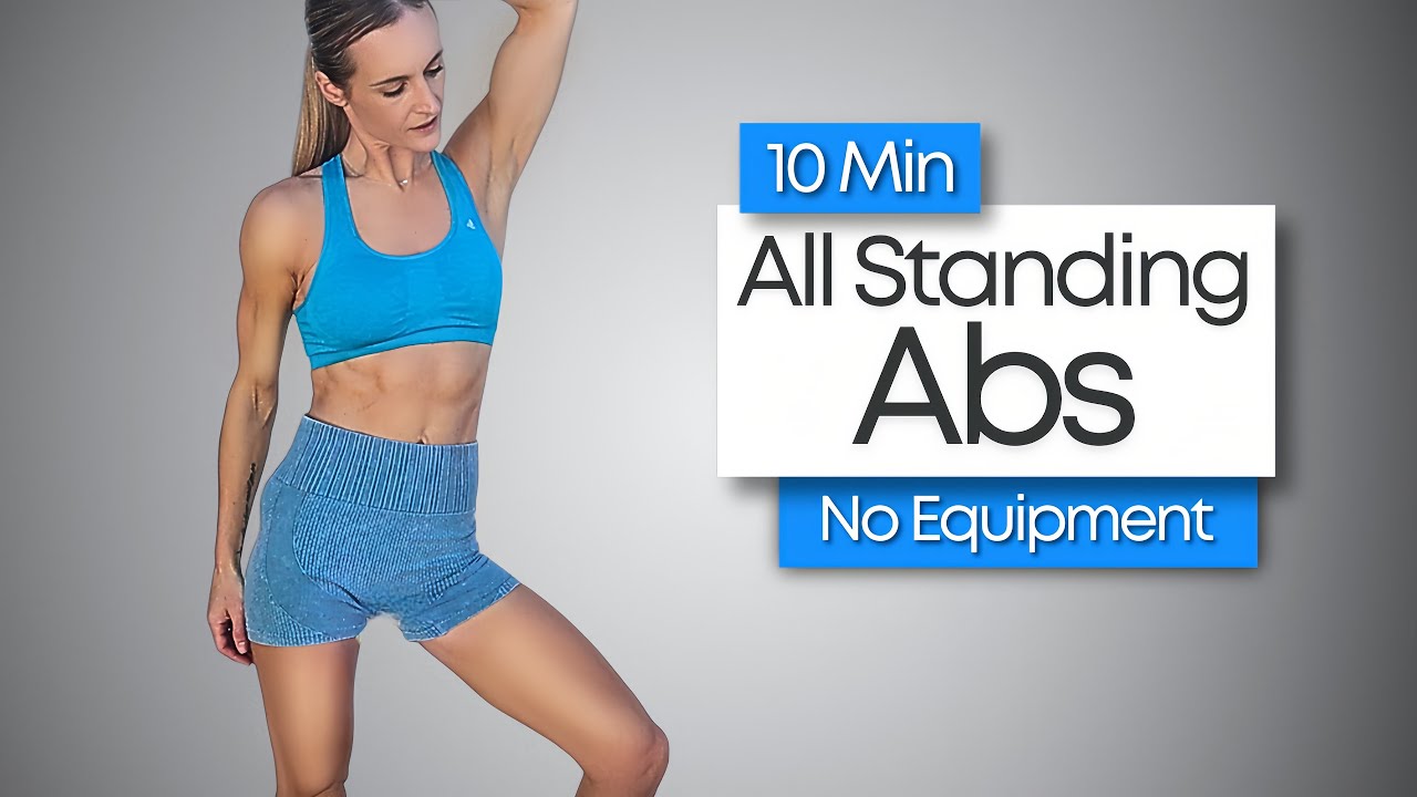 GET SCULPTED ABS! 10 Min All Standing Abs Workout | Small Space Friendly, No Jumping