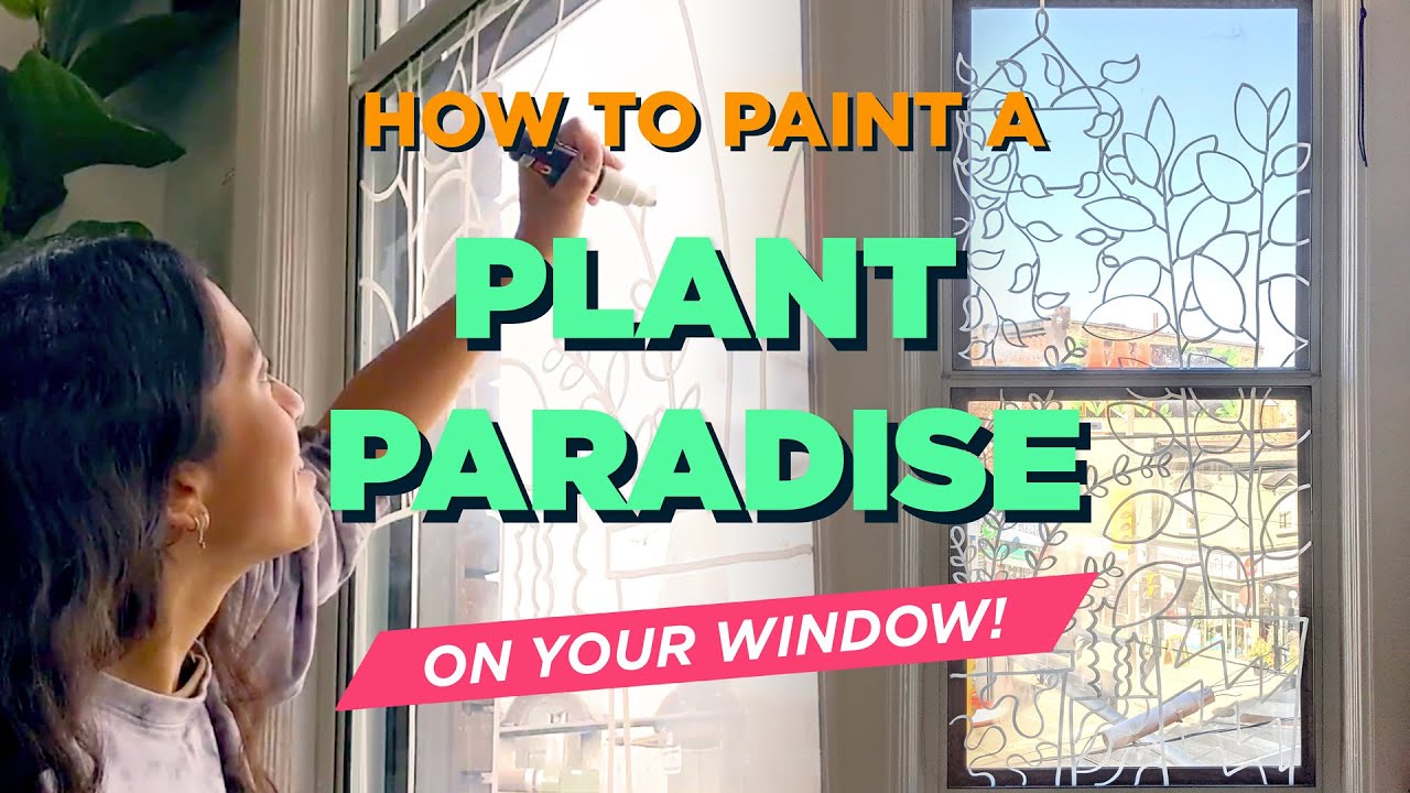 All you need is a paint marker and a window to create a lush plant paradise at home