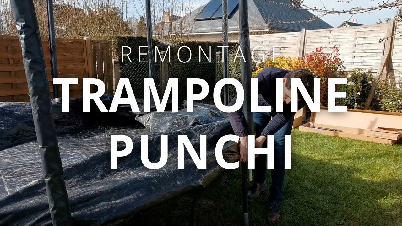 On remonte ensemble le trampoline de jardin Punchi de la marque Française Kangui !