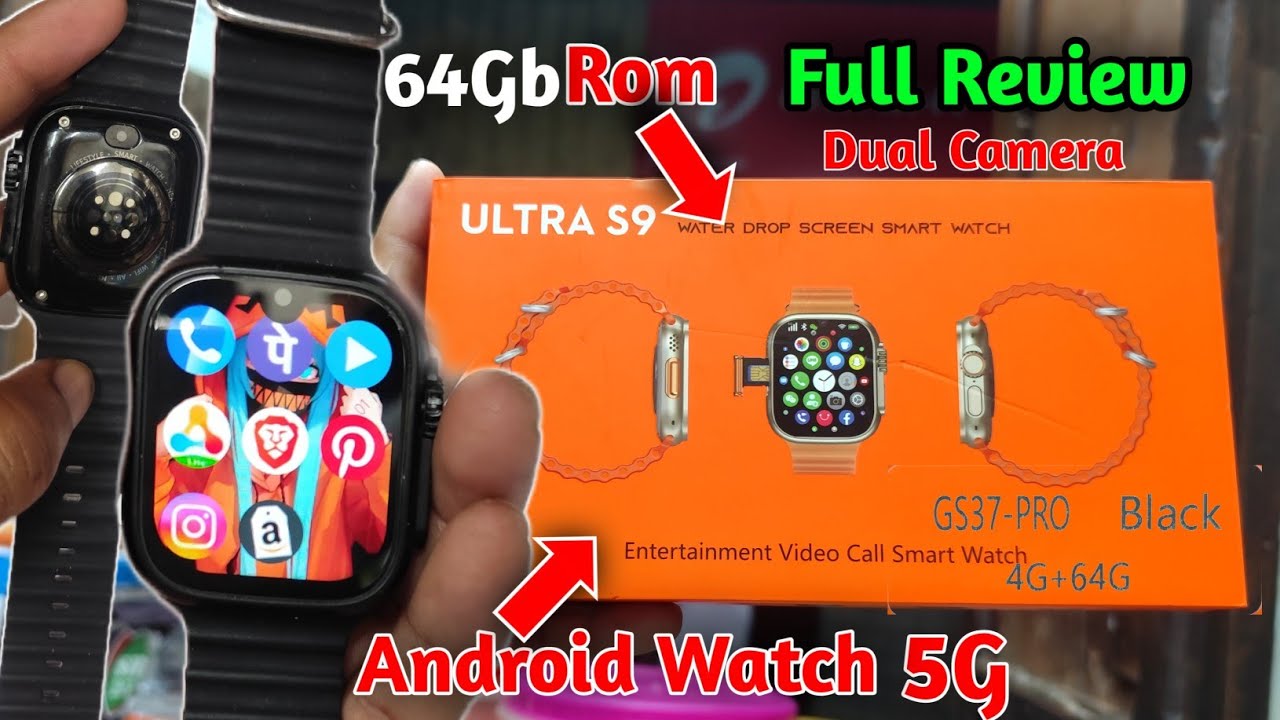 Ultra S9 Smart Watch Full Review || 5g Android Smart Watch S9 Ultra | Play Store, Free Fire, YouTube