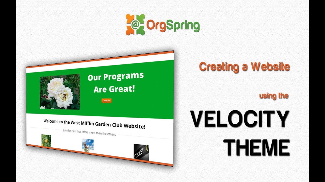 Create a Nonprofit Website with OrgSpring and the Velocity Theme