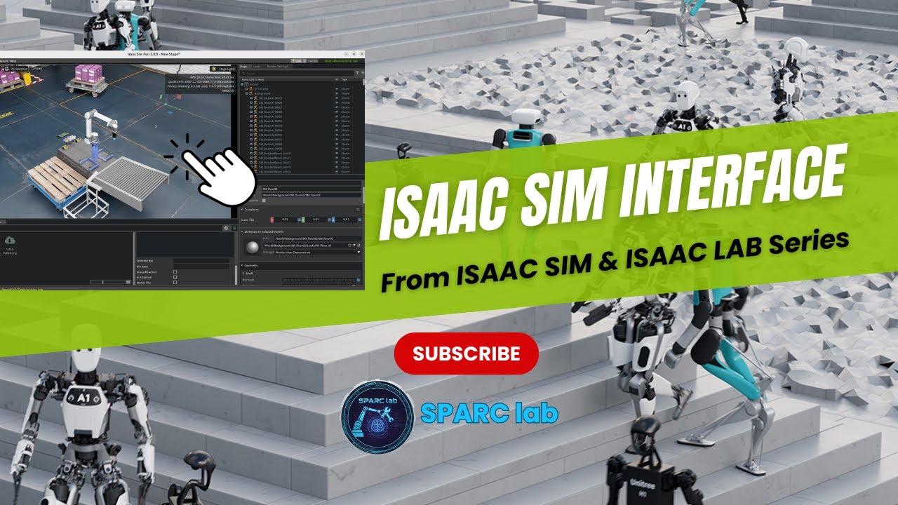 Tutorial #4 &ndash; Isaac Sim Interface Overview (Tools, Physics, Materials & Robotics Examples)