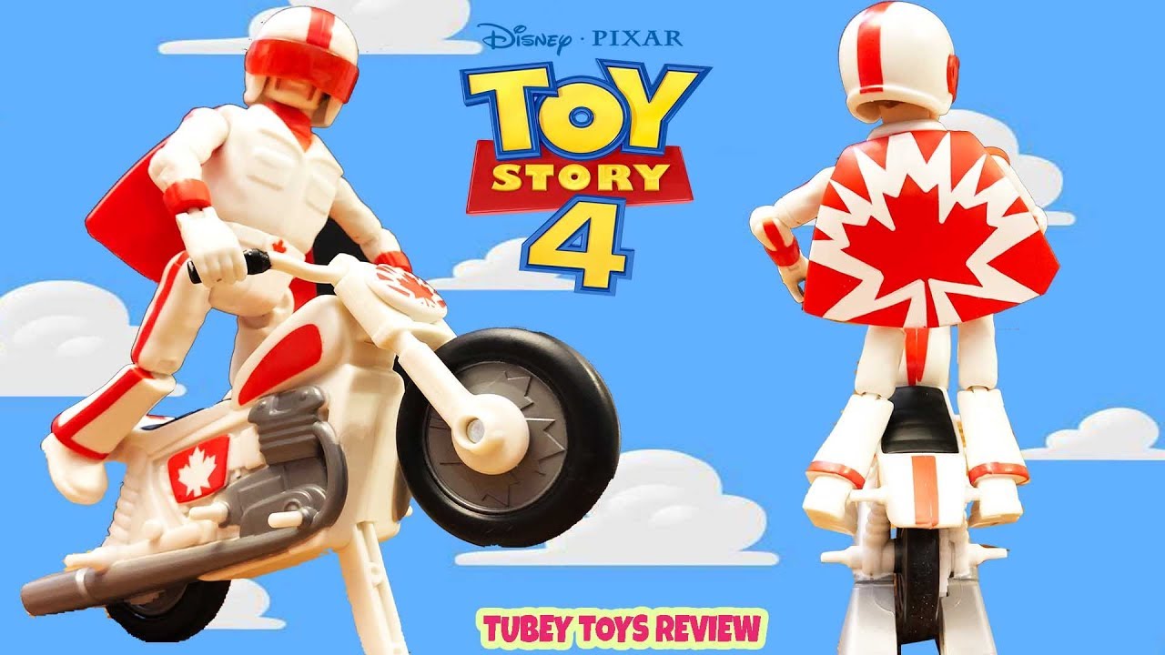 New Toy Story 4 Toys Duke Caboom Poseable Stuntman Action Figure Set Unboxing Tubey Toys Review